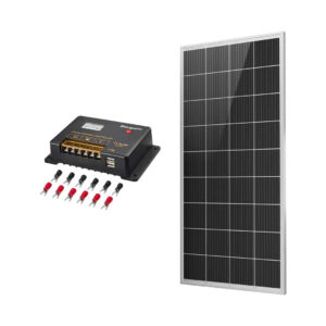 200W 12V 9BB Mono Solar Panel+Li 30Amp 12V 24V PWM Solar Charge Controller